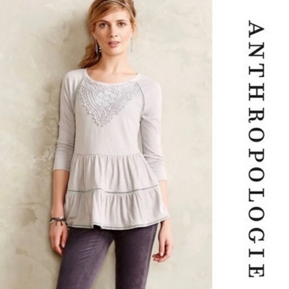 Anthropologie Tops - ANTHROPOLOGIE | MEADOW RUE Tiered Boho Tunic Top